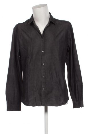 Мъжка риза H&M, Размер L, Цвят Сив, Цена 4,35 лв.