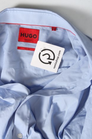 Ανδρικό πουκάμισο Hugo Boss, Μέγεθος M, Χρώμα Μπλέ, Τιμή 102,58 €