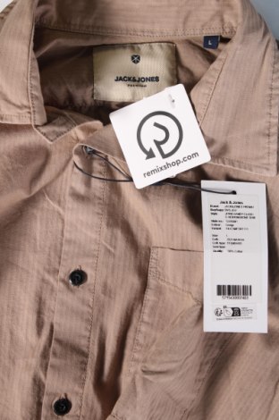 Herrenhemd Jack & Jones PREMIUM, Größe L, Farbe Beige, Preis 7,01 €