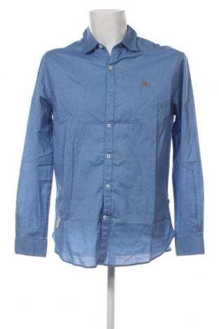 Ανδρικό πουκάμισο Napapijri, Μέγεθος XL, Χρώμα Μπλέ, Τιμή 75,00 €