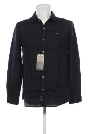 Ανδρικό πουκάμισο Napapijri, Μέγεθος L, Χρώμα Μπλέ, Τιμή 73,45 €