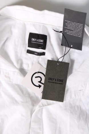 Ανδρικό πουκάμισο Only & Sons, Μέγεθος XXL, Χρώμα Λευκό, Τιμή 23,71 €