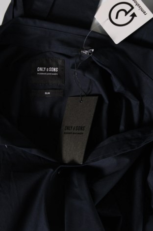 Ανδρικό πουκάμισο Only & Sons, Μέγεθος L, Χρώμα Μπλέ, Τιμή 8,54 €