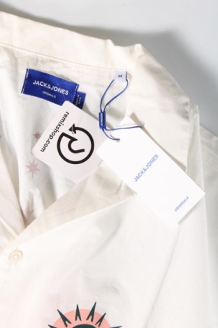Ανδρικό πουκάμισο Originals By Jack & Jones, Μέγεθος M, Χρώμα Λευκό, Τιμή 19,28 €