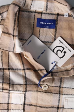 Ανδρικό πουκάμισο Originals By Jack & Jones, Μέγεθος L, Χρώμα  Μπέζ, Τιμή 35,05 €