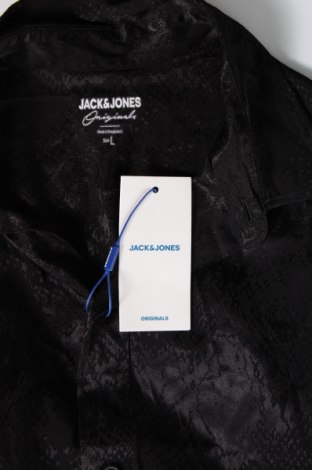 Ανδρικό πουκάμισο Originals By Jack & Jones, Μέγεθος L, Χρώμα Μαύρο, Τιμή 15,77 €