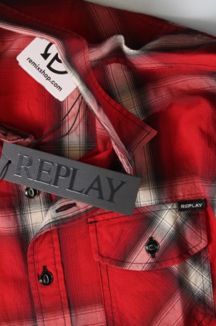 Herrenhemd Replay, Größe M, Farbe Rot, Preis 28,04 €