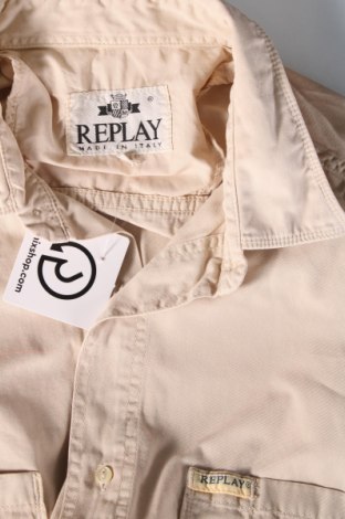 Herrenhemd Replay, Größe XXL, Farbe Beige, Preis 20,71 €