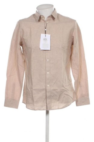 Ανδρικό πουκάμισο Selected Homme, Μέγεθος M, Χρώμα  Μπέζ, Τιμή 14,37 €