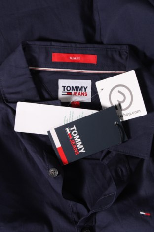 Ανδρικό πουκάμισο Tommy Jeans, Μέγεθος L, Χρώμα Μπλέ, Τιμή 39,40 €