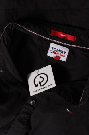 Cămașă de bărbați Tommy Jeans, Mărime L, Culoare Negru, Preț 493,42 Lei
