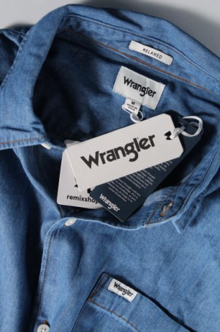 Herrenhemd Wrangler, Größe M, Farbe Blau, Preis 23,66 €