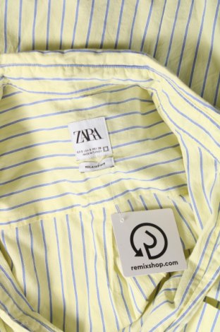 Мъжка риза Zara, Размер S, Цвят Жълт, Цена 32,71 лв.