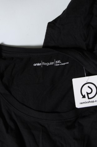 Ανδρικό t-shirt Anko, Μέγεθος 5XL, Χρώμα Μαύρο, Τιμή 8,04 €