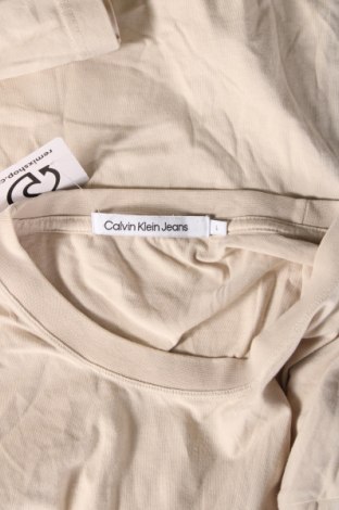 Tricou de bărbați Calvin Klein Jeans, Mărime L, Culoare Bej, Preț 203,95 Lei