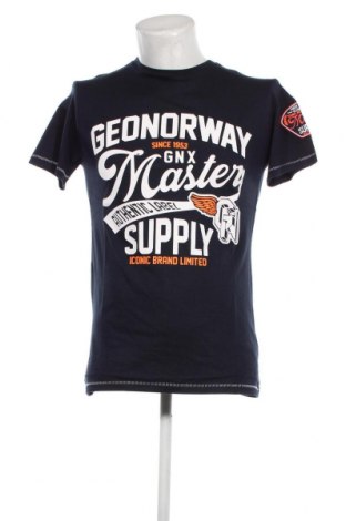Męski T-shirt Geographical Norway, Rozmiar S, Kolor Niebieski, Cena 74,31 zł