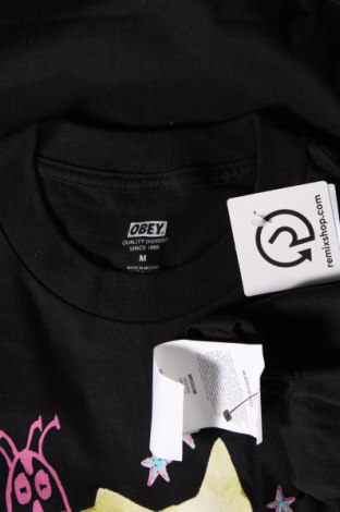 Мъжка тениска Obey, Размер M, Цвят Черен, Цена 52,00 лв.