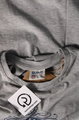 Herren T-Shirt Schott, Größe L, Farbe Grau, Preis 35,05 €