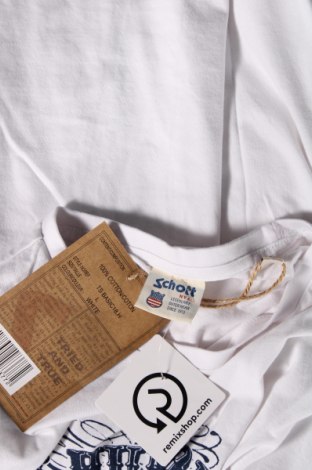 Мъжка тениска Schott, Размер L, Цвят Бял, Цена 68,00 лв.