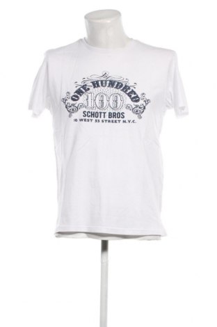 Мъжка тениска Schott, Размер L, Цвят Бял, Цена 34,68 лв.