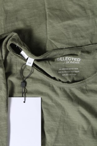 Мъжка тениска Selected Homme, Размер L, Цвят Зелен, Цена 27,00 лв.
