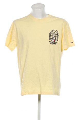 Męski T-shirt Tommy Jeans, Rozmiar XL, Kolor Żółty, Cena 181,25 zł