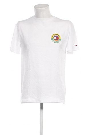 Herren T-Shirt Tommy Jeans, Größe S, Farbe Weiß, Preis 31,38 €