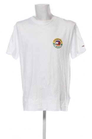 Męski T-shirt Tommy Jeans, Rozmiar XL, Kolor Biały, Cena 170,48 zł
