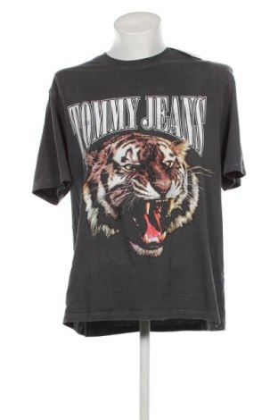 Herren T-Shirt Tommy Jeans, Größe L, Farbe Grau, Preis 57,06 €