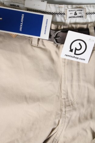 Ανδρικό παντελόνι Jack & Jones, Μέγεθος M, Χρώμα  Μπέζ, Τιμή 12,26 €