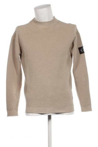 Мъжки пуловер Calvin Klein Jeans, Размер M, Цвят Бежов, Цена 39,90 лв.