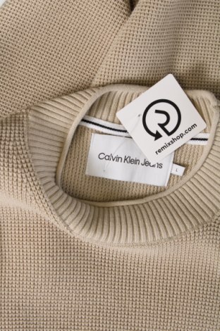 Męski sweter Calvin Klein Jeans, Rozmiar L, Kolor Beżowy, Cena 127,62 zł