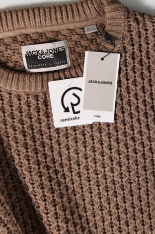 Męski sweter Core By Jack & Jones, Rozmiar L, Kolor Brązowy, Cena 63,44 zł