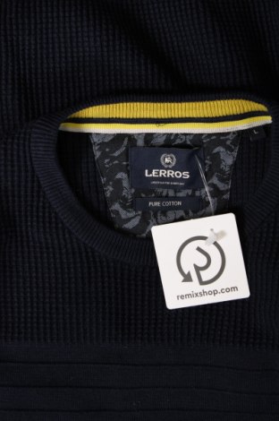 Мъжки пуловер Lerros, Размер L, Цвят Син, Цена 24,00 лв.
