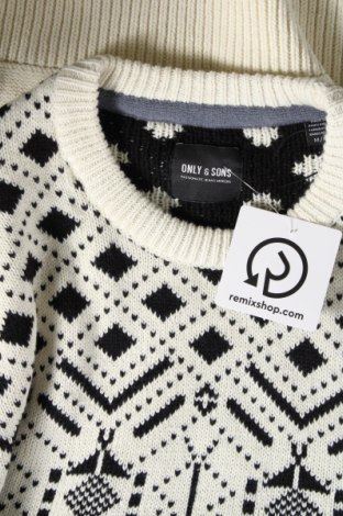 Ανδρικό πουλόβερ Only & Sons, Μέγεθος M, Χρώμα Εκρού, Τιμή 9,01 €