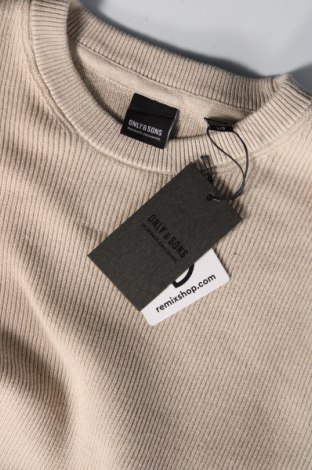 Ανδρικό πουλόβερ Only & Sons, Μέγεθος L, Χρώμα  Μπέζ, Τιμή 10,20 €