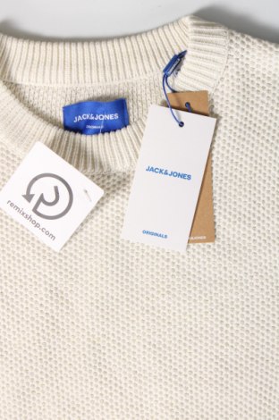 Ανδρικό πουλόβερ Originals By Jack & Jones, Μέγεθος S, Χρώμα Λευκό, Τιμή 7,01 €