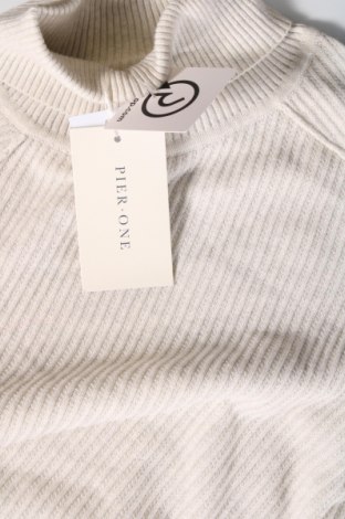 Ανδρικό πουλόβερ Pier One, Μέγεθος L, Χρώμα Λευκό, Τιμή 9,72 €