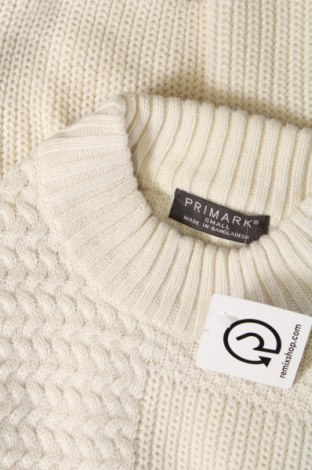 Мъжки пуловер Primark, Размер S, Цвят Бял, Цена 10,15 лв.