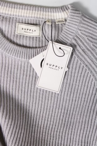 Ανδρικό πουλόβερ SUPPLY PROJECT, Μέγεθος L, Χρώμα Γκρί, Τιμή 7,59 €
