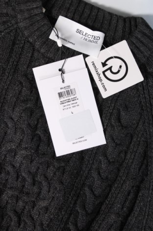 Ανδρικό πουλόβερ Selected Homme, Μέγεθος L, Χρώμα Γκρί, Τιμή 17,53 €