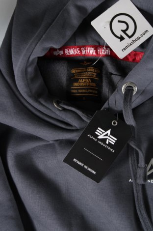 Herren Sweatshirt Alpha Industries, Größe S, Farbe Grau, Preis 42,22 €