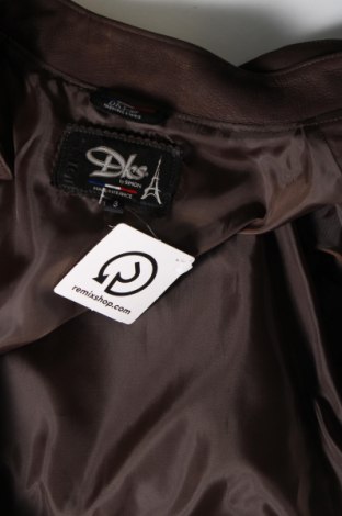 Мъжко кожено яке DKS Leather, Размер L, Цвят Кафяв, Цена 647,00 лв.