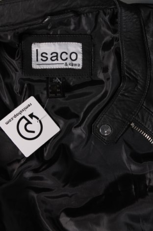 Ανδρικό δερμάτινο μπουφάν Isaco & Kawa, Μέγεθος XL, Χρώμα Μαύρο, Τιμή 133,00 €