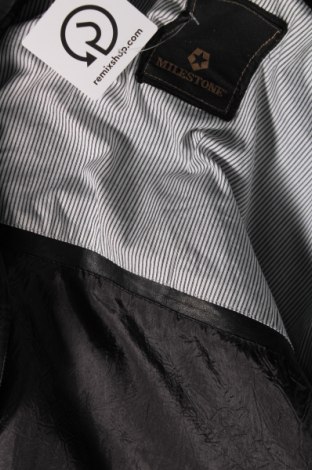 Ανδρικό δερμάτινο μπουφάν Milestone, Μέγεθος M, Χρώμα Μαύρο, Τιμή 96,60 €