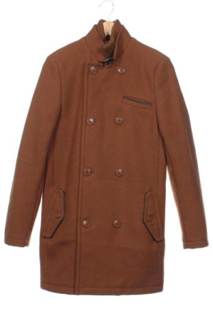 Мъжко палто Bershka, Размер S, Цвят Кафяв, Цена 19,26 лв.