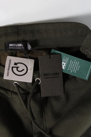 Ανδρικό αθλητικό παντελόνι Only & Sons, Μέγεθος M, Χρώμα Πράσινο, Τιμή 23,71 €