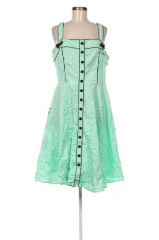 Φόρεμα Hell Bunny, Μέγεθος 3XL, Χρώμα Πράσινο, Τιμή 21,03 €