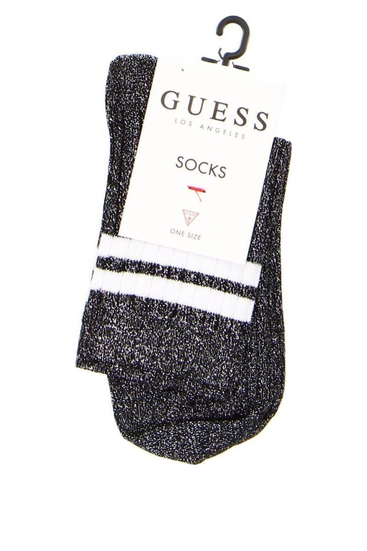 Чорапи Guess, Размер M, Цвят Черен, Цена 23,20 лв.