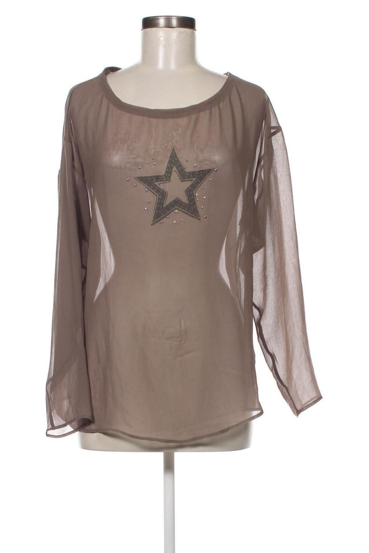 Дамска блуза Alba Moda, Размер M, Цвят Кафяв, Цена 3,60 лв.